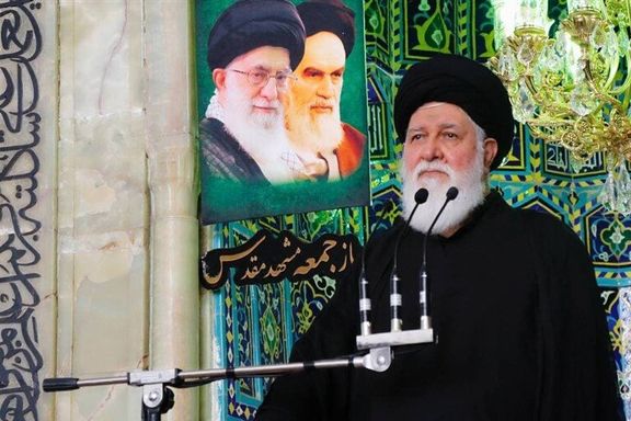 Ayatollah Ahmad Alamolhoda delivering a sermon on January 21, 2022