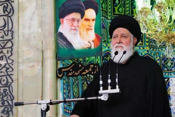 Ayatollah Ahmad Alamolhoda during a sermon in January 2022