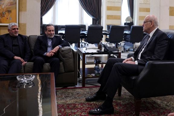 Iranian Foreign Minister Abbas Araghchi meets with Lebanon's caretaker Prime Minister Najib Mikati in Beirut, Lebanon, October 4, 2024.