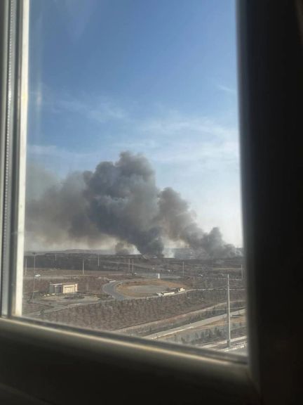 Thick smoke blankets Parand, near Tehran, residents say