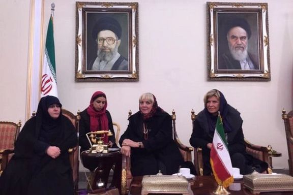Bundestag Vice President Claudia Roth (Green Party), Dagmar Wöhrl (Christian Social Union party) in Tehran (undated)