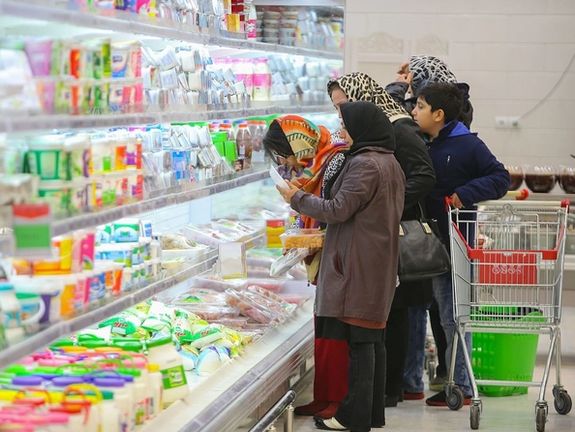People shopping at a department store in Tehran