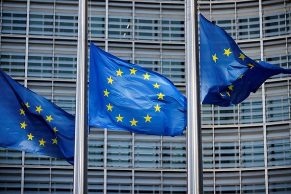 European Union flags fly outside the European Commission headquarters in Brussels, Belgium