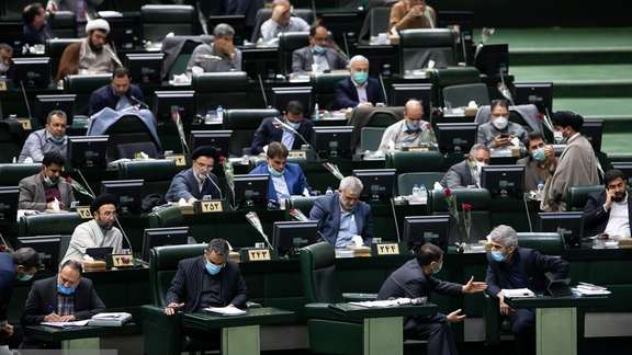 Iranian parliament in session in 2022