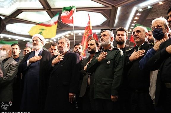 A number of senior Islamic Republic's officials during the third death anniversary of Ghasem Soleimani on January 3, 2023