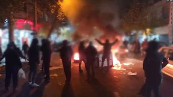 A scene of protests in Iran (2022)