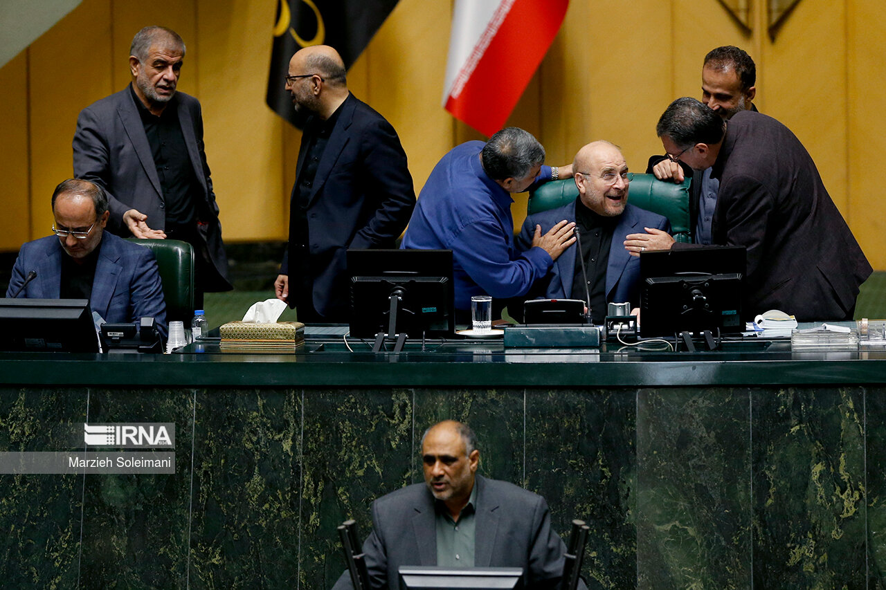 A session of the Iranian parliament on July 24, 2023 