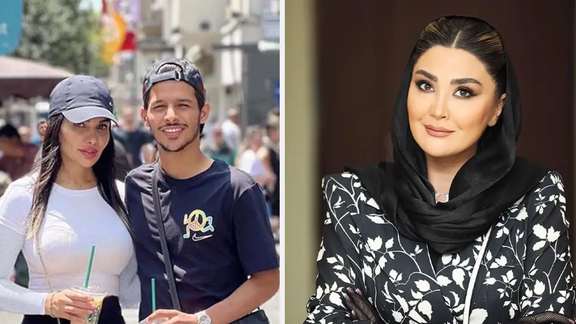 Setareh Masoumi (left) and her husband football player Mehdi Ghayedi, and actress Maryam Masoumi