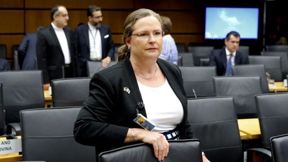 US Ambassador to the International Atomic Energy Agency in Vienna, Laura Holgate at the IAEA meeting in June 2022