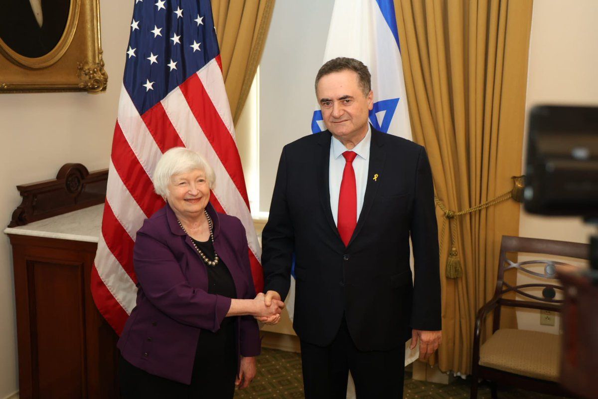 US Treasury chief discusses measures against Iran with Israeli FM 