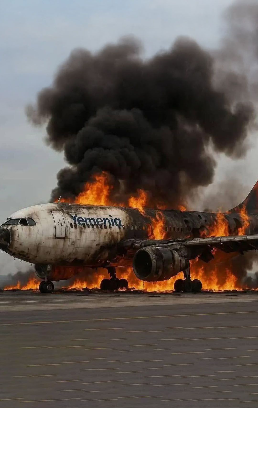 چند هواپیمای خطوط هوایی یمن در حملات اسرائیل به فرودگاه صنعا در آتش سوخت