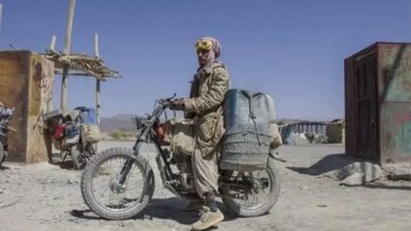 A Baluch fuel smuggler in Iran (Undated)