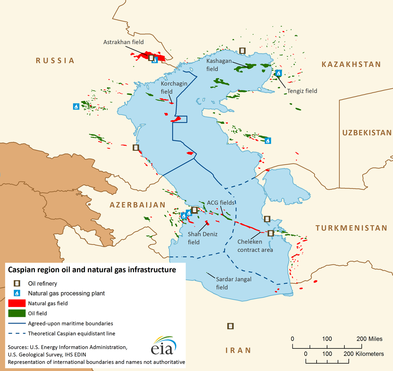 Caspian region oil and natural gas infrastructure 