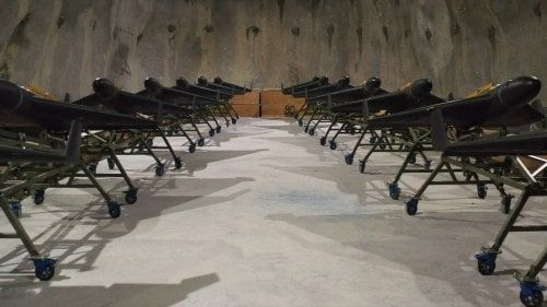 A photo showing some of the arsenal in the underground bases.