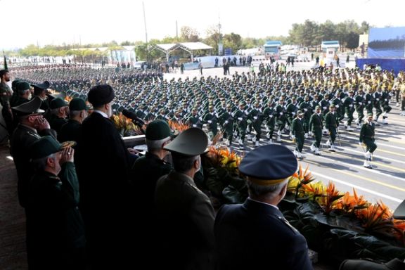 Back From US, Iran’s President Attends Military Parade