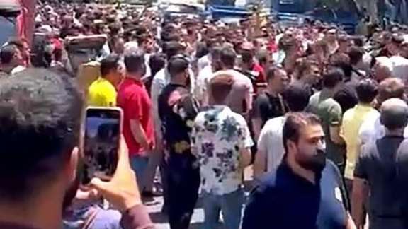 Protest in Tehran bazaar on Sunday, June 12, 2022
