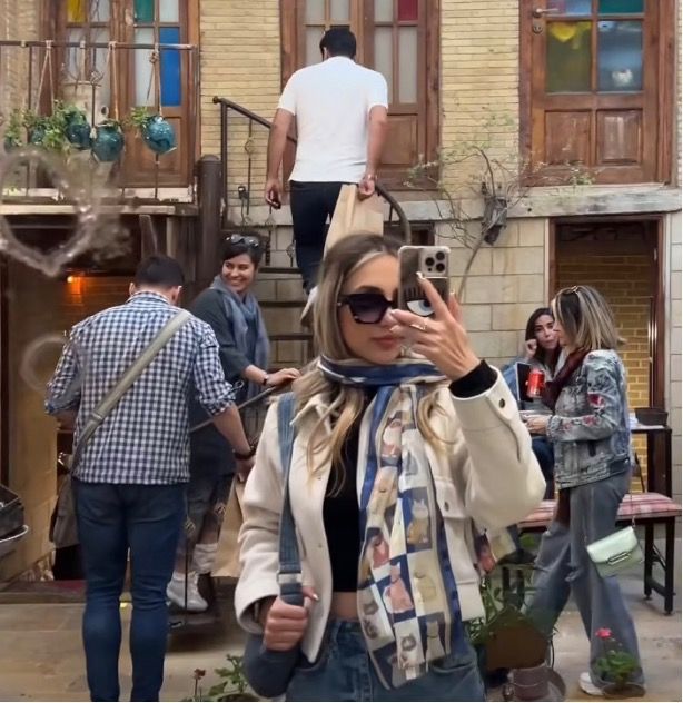 Women at a café in the southern city of Shiraz