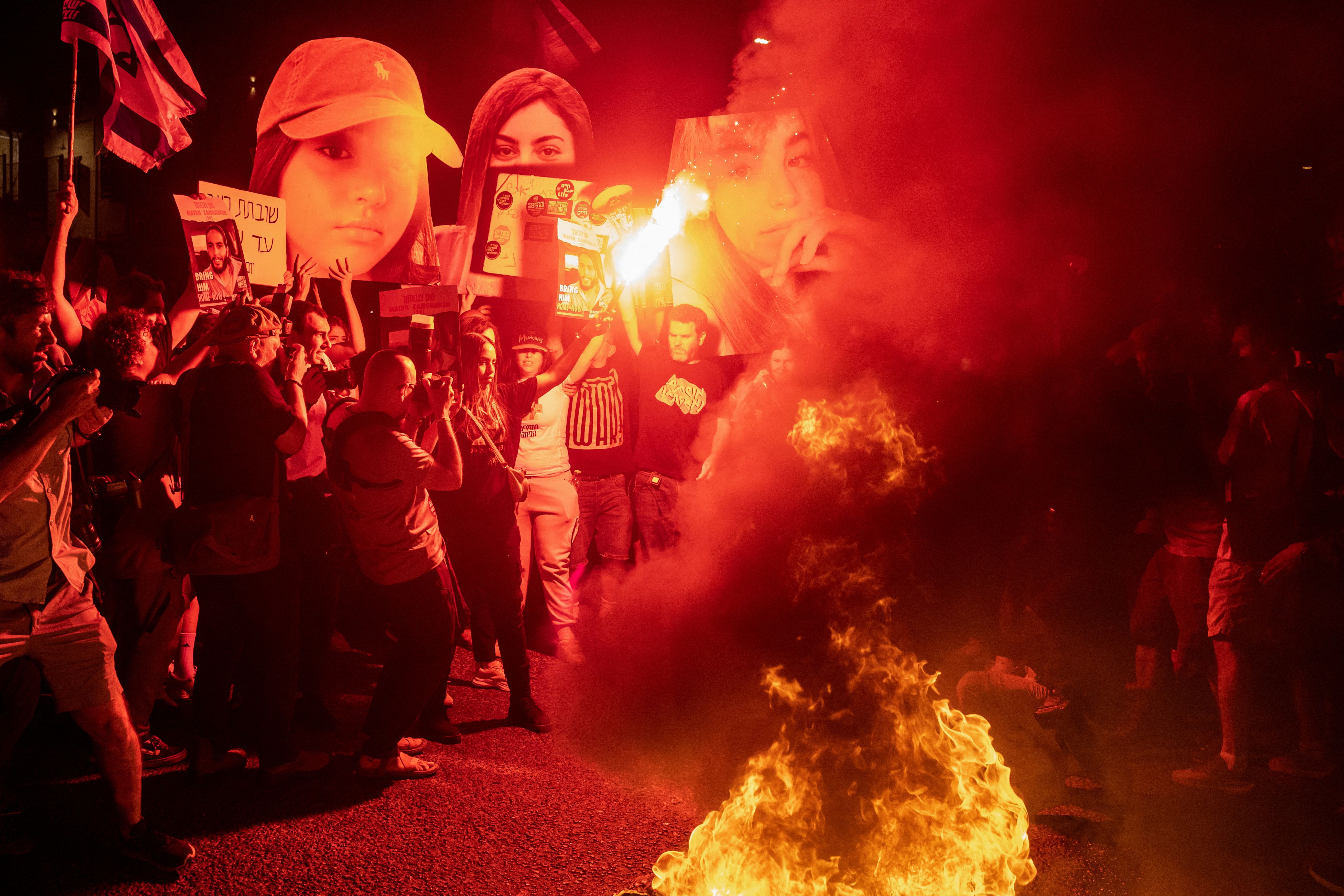 درگیری پلیس با معترضان در تظاهرات ضددولتی در اسرائیل 