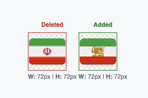 "إكس" تستبدل علم إيران برمز الأسد والشمس