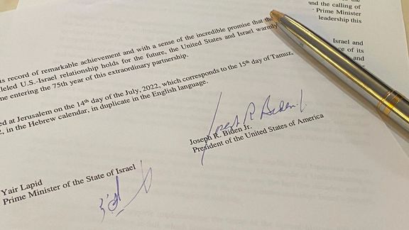 Signatures on the Jerusalem Declaration. July 14, 2022