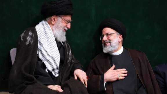Iran’s Supreme Leader Ali Khamenei (right) and President Ebrahim Raisi