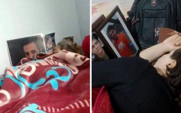به خواب رفتن مادران کشتهشدگان اعتراضات با تصاویر پسرانشان