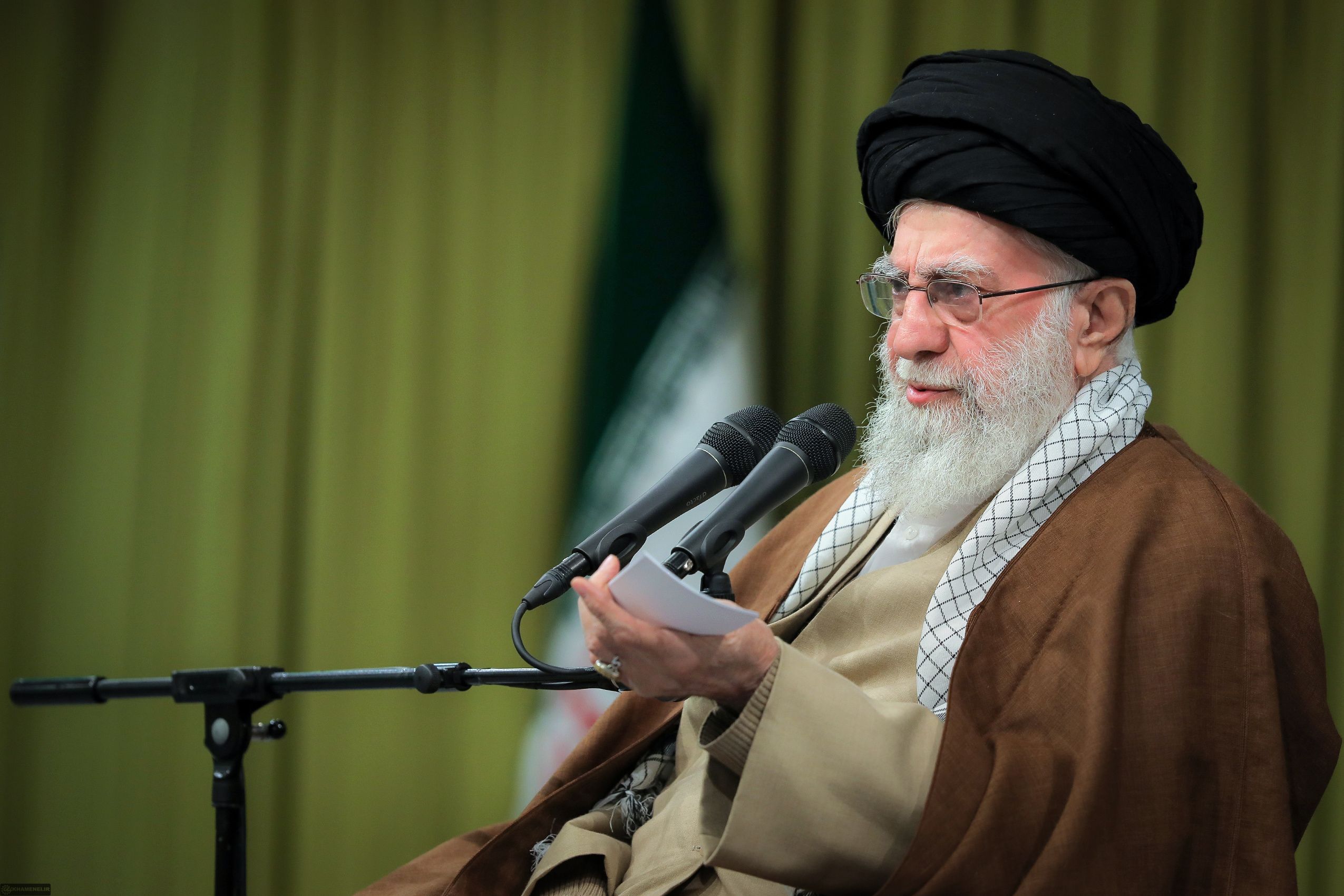 Ali Khamenei speaking after losing his close regional ally, Hafez al-Assad