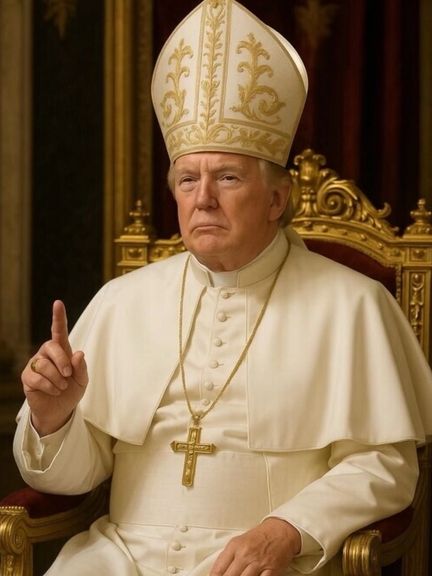 ترامپ یک عکس با هوش مصنوعی از خود را در لباس پاپ منتشر کرد