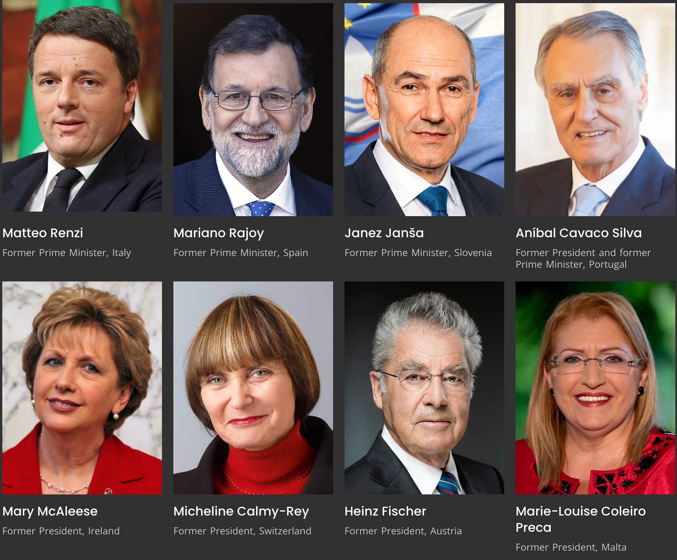 Some of the signatories of the letter  