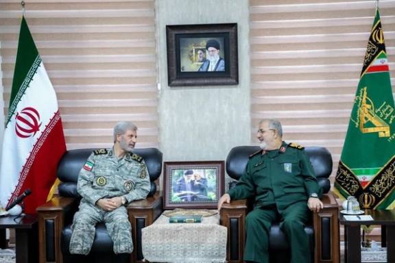 Iran's Army and Revolutionary Guards' chiefs meet on July 17, 2025.