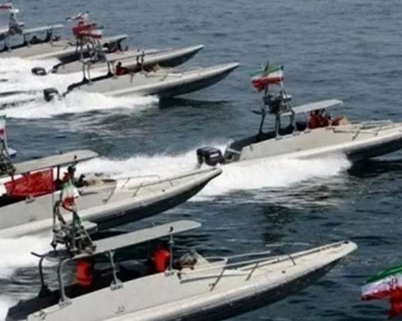 IRGC navy's speedboats during drills in the Persian Gulf