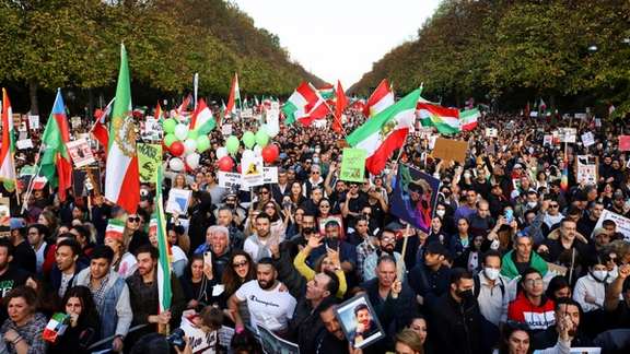 Part of the 80,000-strong crowd in Berlin on Oct. 22, 2022
