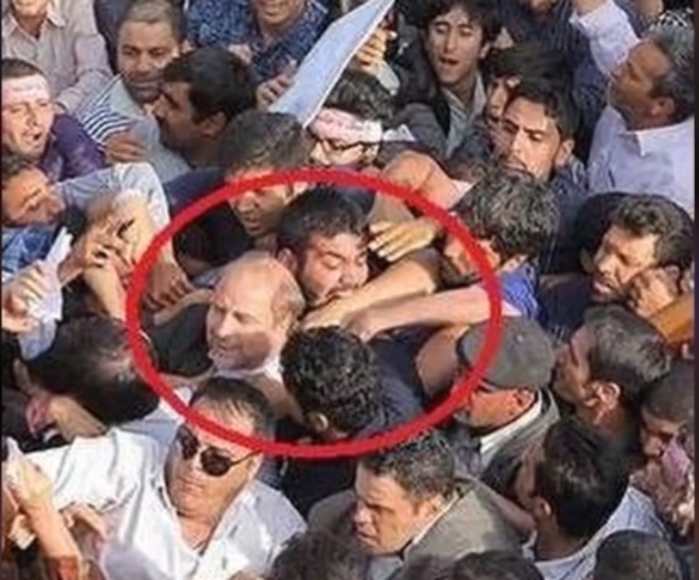 Mohammad-Bagher Bazrafshan was caught biting the hand of a man during a gathering when he was one of the bodyguards of parliament speaker Mohammad-Bagher Ghalibaf.  (undated)