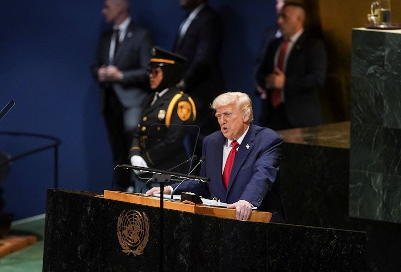 Trump at the UN General Assembly, September 23, 2025.