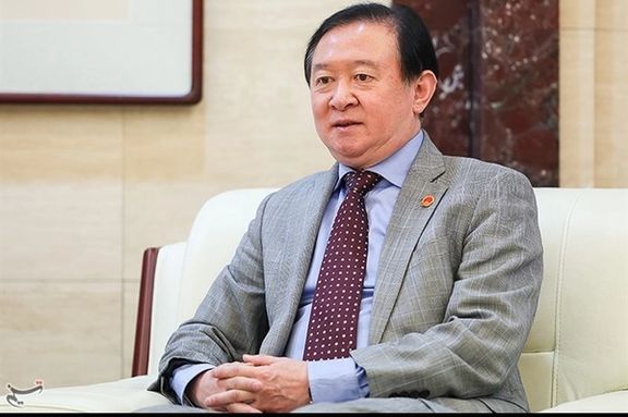 Chinese Ambassador To Iran Chang Hua during an interview on April 10, 2023