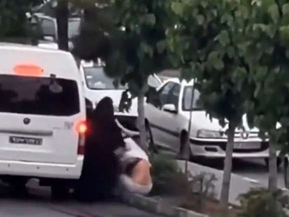 Screengrab of a video circulating on social media depicting Iran’s morality police violence