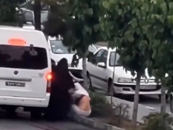 Screengrab of a video circulating on social media depicting Iran’s morality police violence