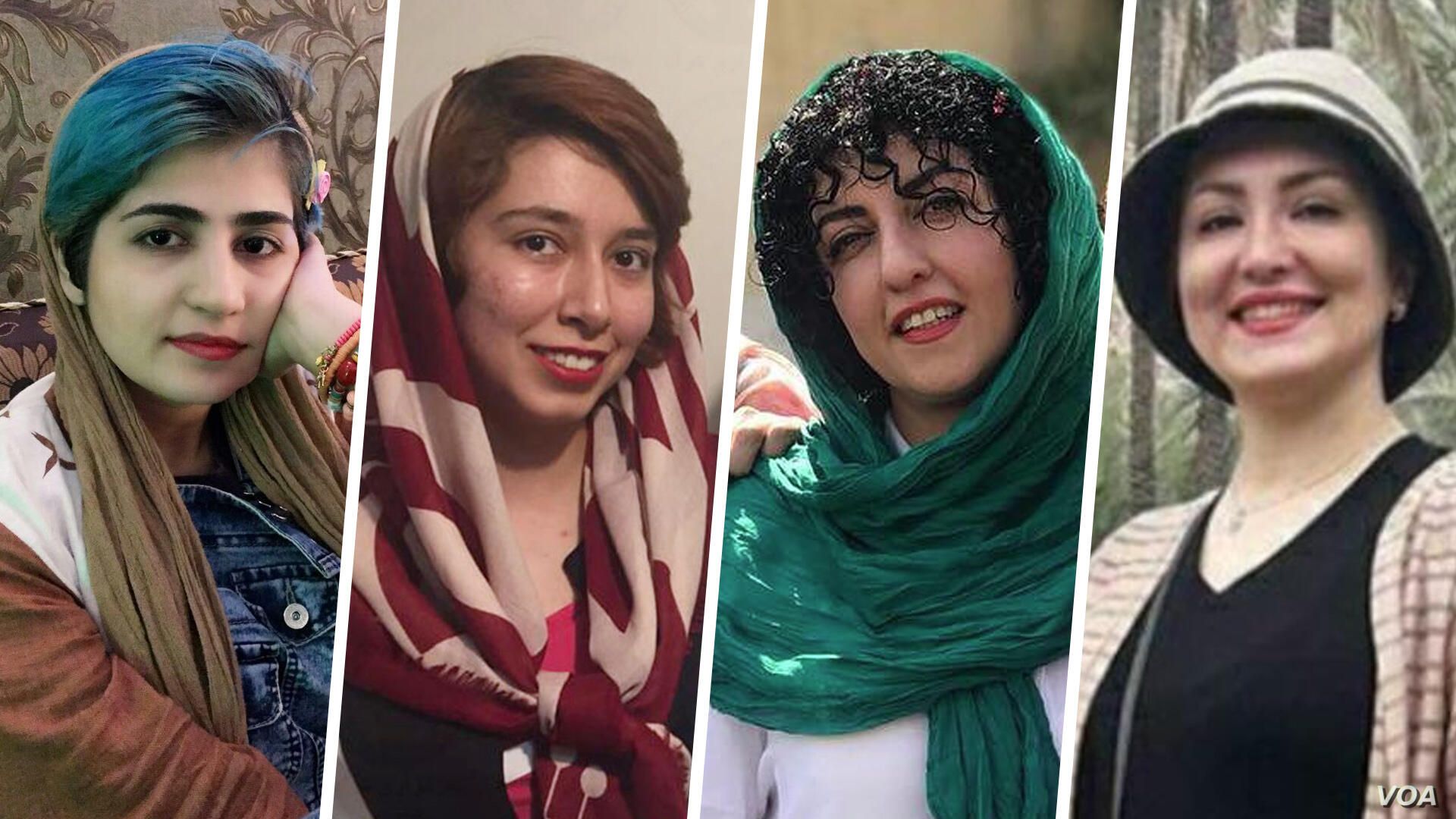 Women activists in Iran who are either in prison or facing prosecution. File