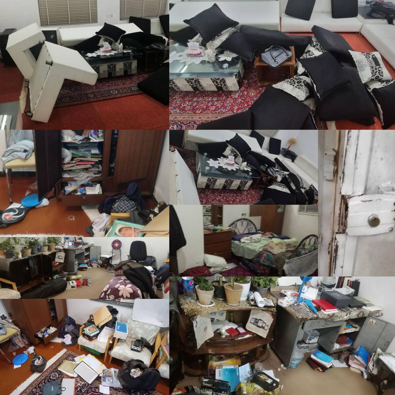 تصاویری از خانه محمود اقدسی پس از یورش ماموران وزارت اطلاعات