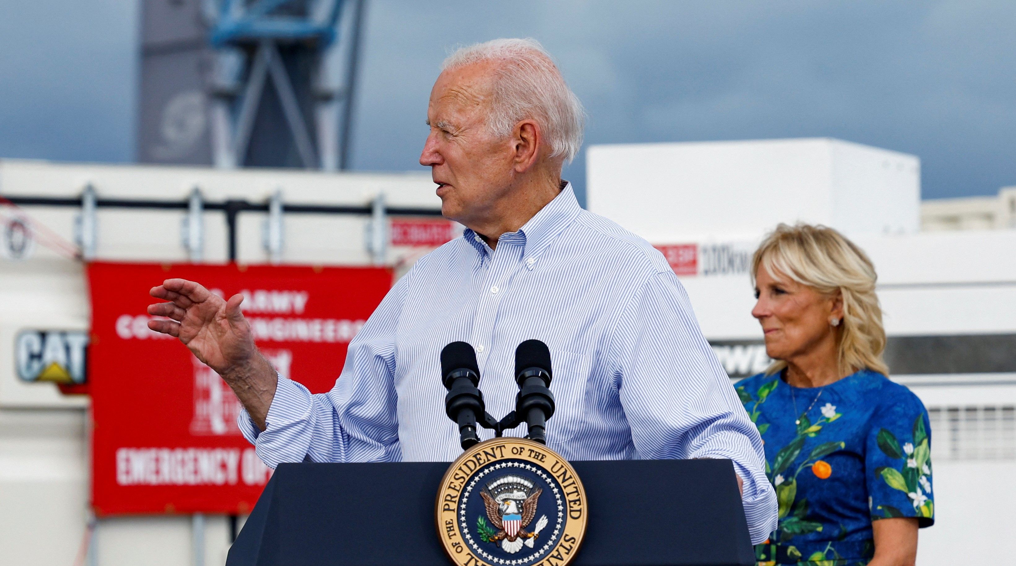 President Joe Biden and the First Lady visiting Puerto Rico on October 3, 2022