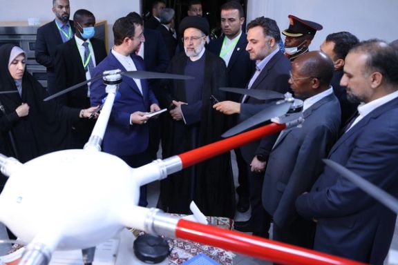 Iran’s President Ebrahim Raisi and his accompanying delegation visits Iran's House of Innovation and Technology in the Kenyan capital of Nairobi on July 12, 2023.