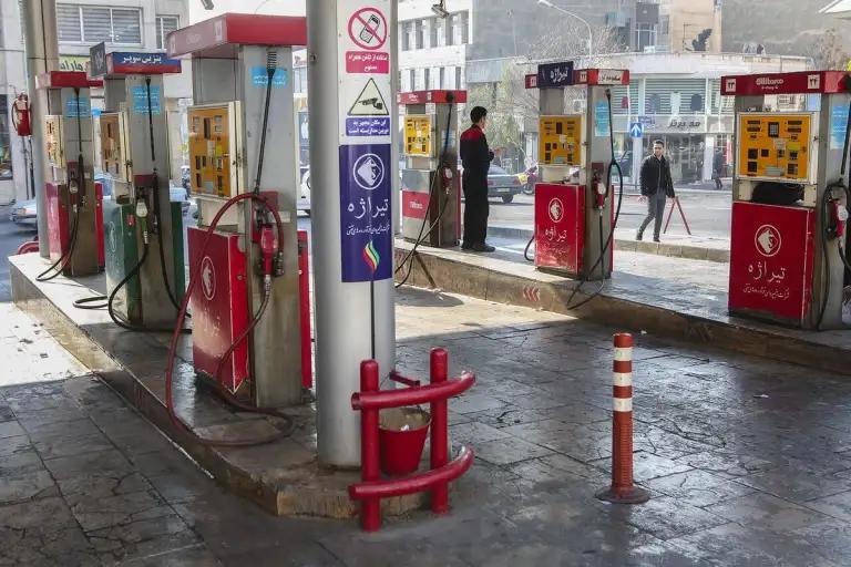A general view of a gas station, Tehran, Iran.