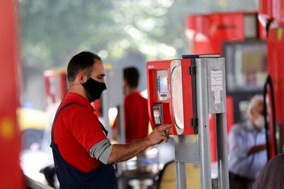A gas station operator in Iran