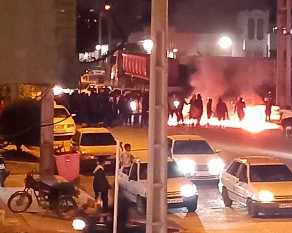 Protests in the southern province of Hormozgan on February 16