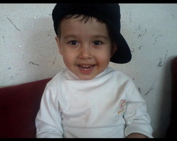 Sam Afshari as a toddler in Iran.
