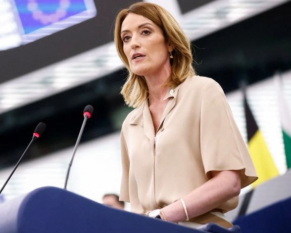 EU parliament president says Europe stands with Iranian protesters