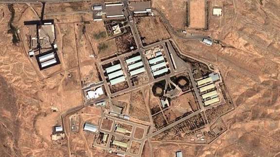 A satellite photo of Parchin military site near the Iranian capital Tehran