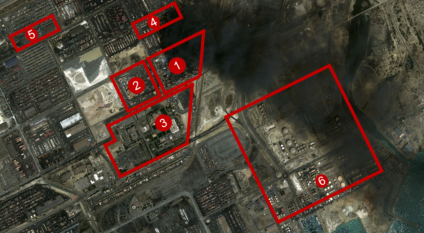 تصاویر هوایی از حجم تخریب ۵۰ هکتاری انفجار بندر رجایی