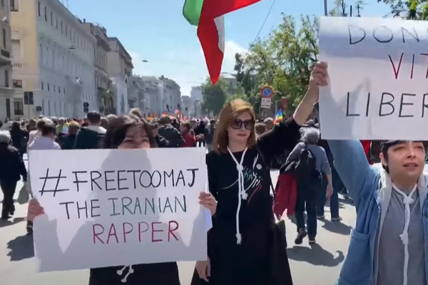 Iranian Diaspora Continues To Protest Death Sentence For Dissident Rapper