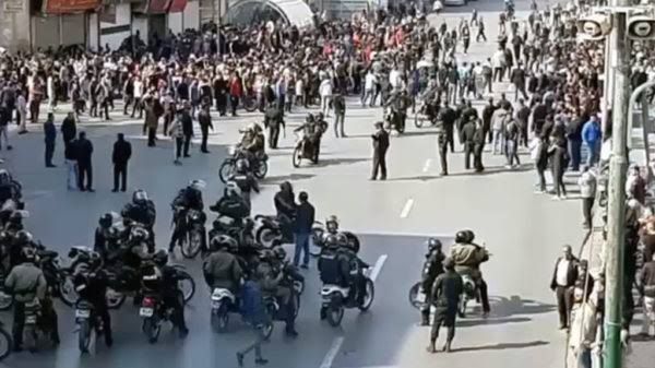 A scene of November 2019 protests 